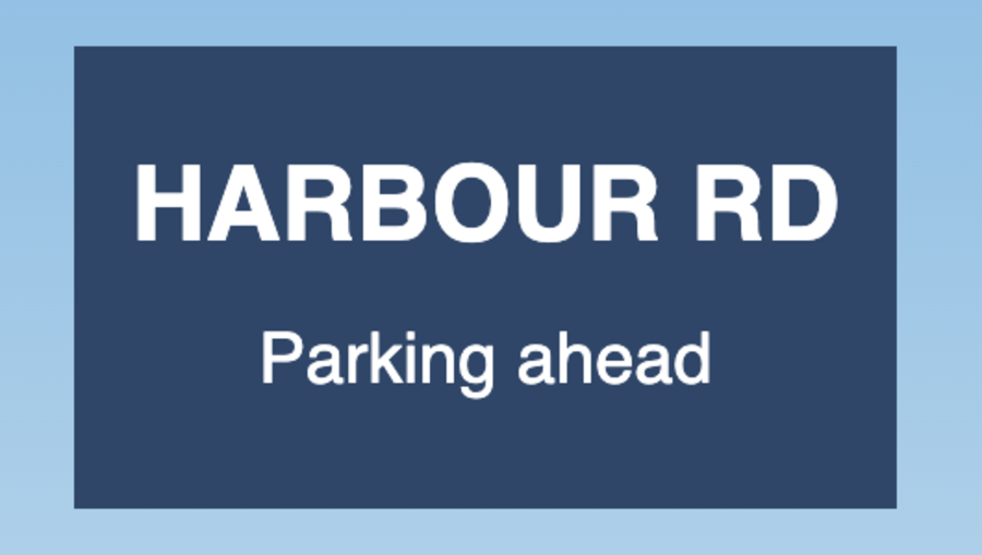A street sign in a scene, before
