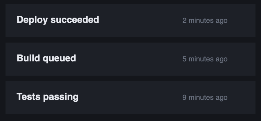 A status line in an app, before